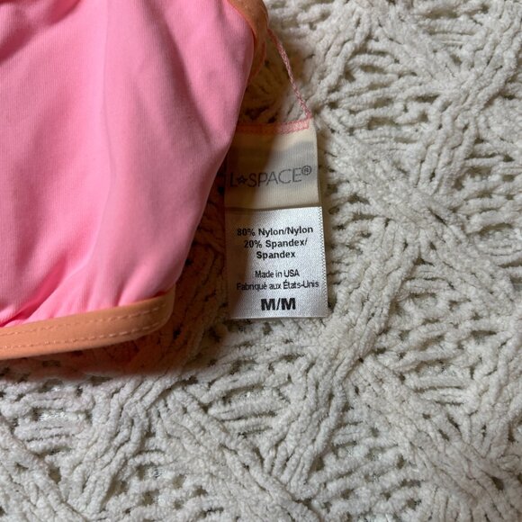 L*Space Pamela Bikini Top Pink & Orange – Women’s M‎ - Picture 3 of 6